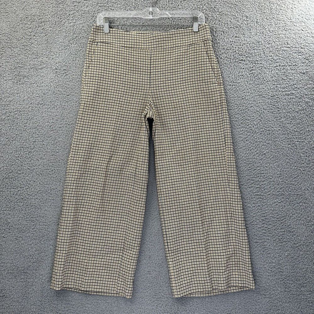 Loft Plaid Crop Wide Leg Pants Preppy‎ Academia Office Career Women's 2 x 24